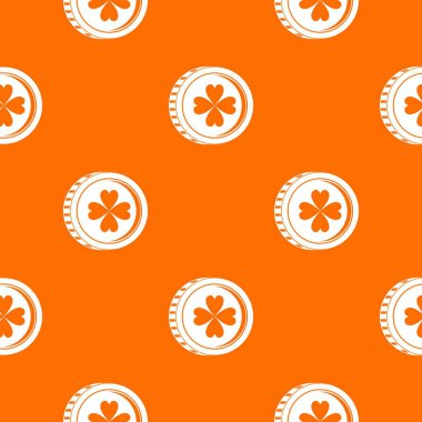 Madeni para yonca işareti ile Dikişsiz desen