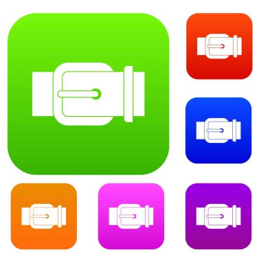 Zarif deri pantolon kemer renk koleksiyonu ayarla