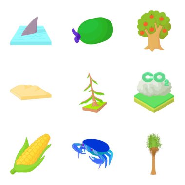 Sera etkisi Icons set, karikatür tarzı