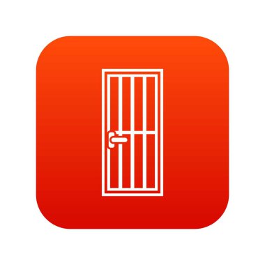 Çelik kapı simgesi dijital kırmızı