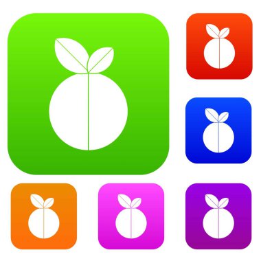 Yuvarlak elma renk koleksiyonu ayarla