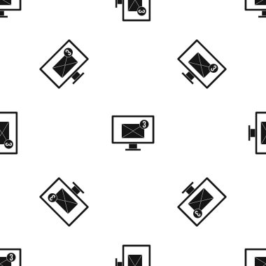 E-posta işareti model sorunsuz siyah monitör ekran