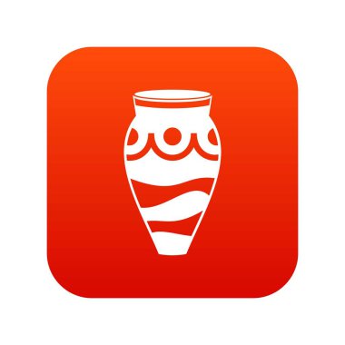 Boş vazo simgesi dijital kırmızı