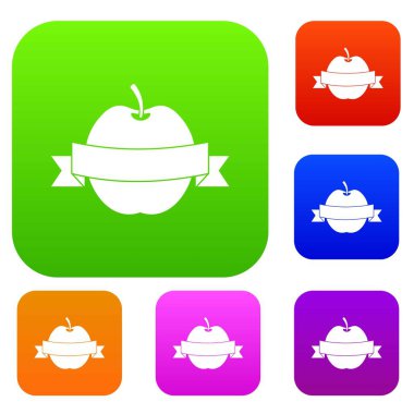 Kurdele ile Apple renk koleksiyonu ayarla