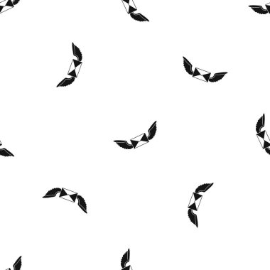 Aşk mektubu desen sorunsuz siyah