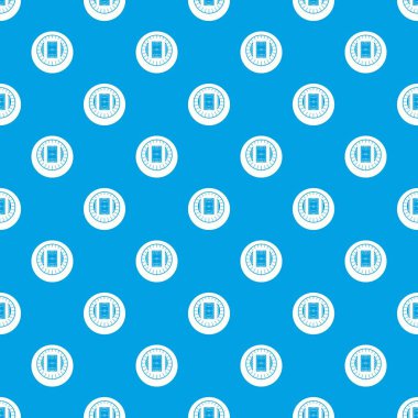 Yuvarlak Stadyumu üstten görünüm desen kesintisiz mavi