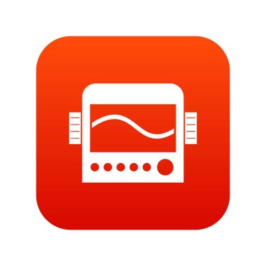 Kimyasal aygıt simgesini dijital kırmızı