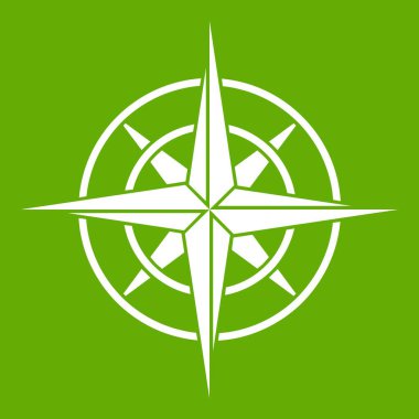 Antik pusula simgesini yeşil