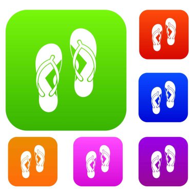 Flip flop sandalet renk koleksiyonu ayarla