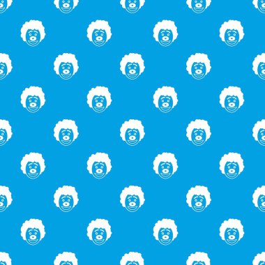 Palyaço baş desen kesintisiz mavi