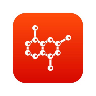 Molekül simgesi dijital kırmızı