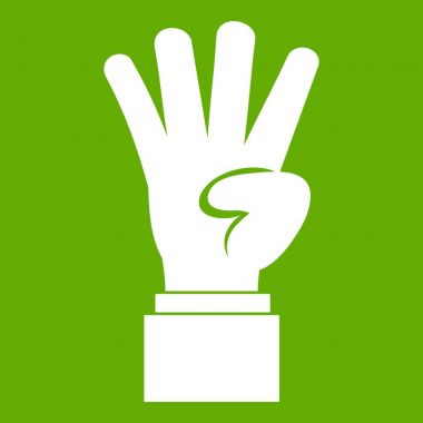 El gösteren dört numaralı simgesi yeşil