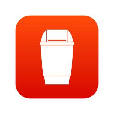 Fiske vurmak kapak bin simgesi dijital kırmızı