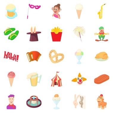 Neşesi Icons set, karikatür tarzı