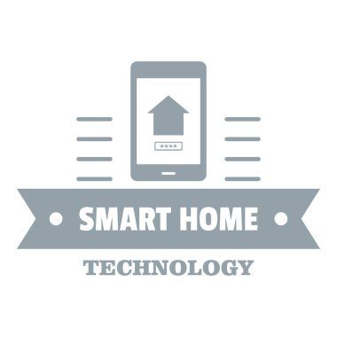 Smart teknolojisi logosu, basit gri tarzı