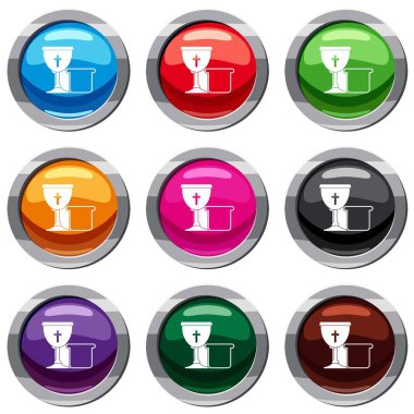 Kase ve ekmek 9 koleksiyonu ayarla