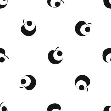 Apple desen sorunsuz siyah