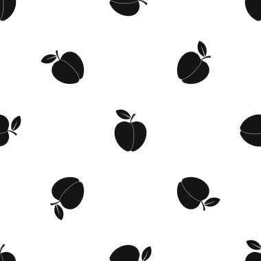 Apple desen sorunsuz siyah