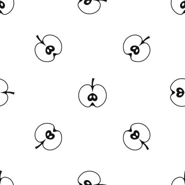 Yarım elma desen sorunsuz siyah