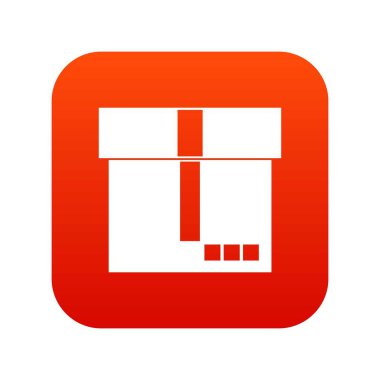 Kutusu simgesini dijital kırmızı