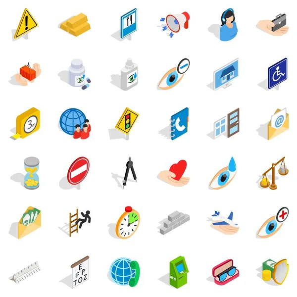 Metre Icons set, izometrik stili