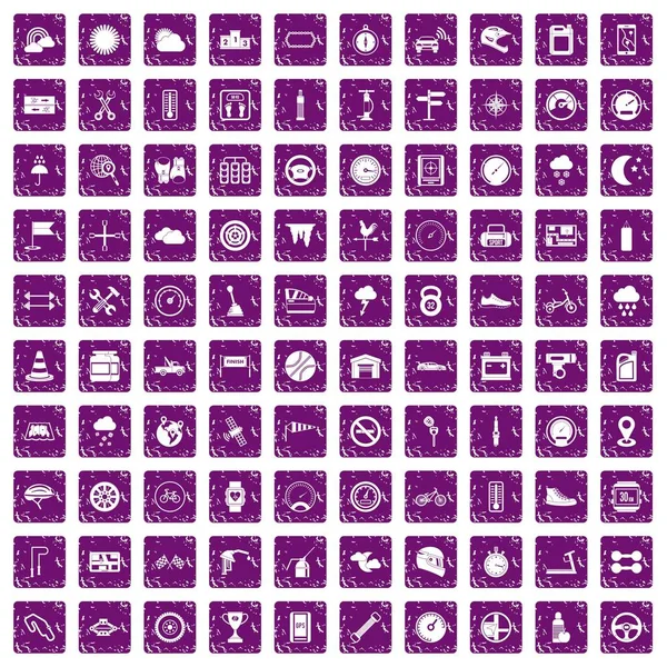 100 motorsport simgeler grunge mor ayarla