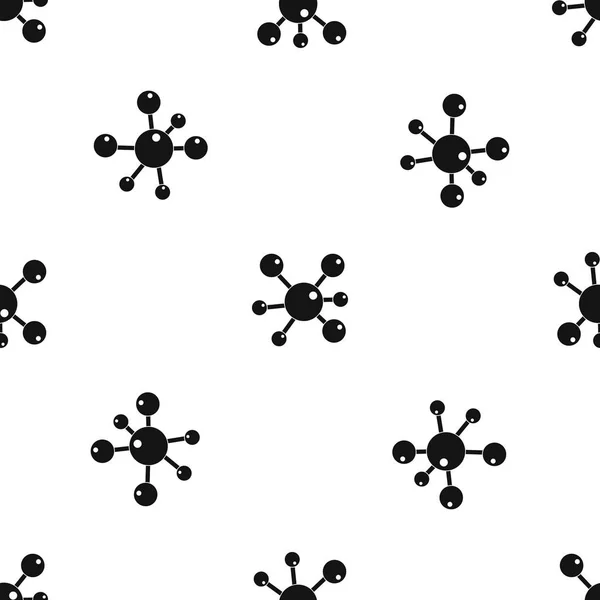 Patrón de moléculas químicas y físicas sin costura negro — Archivo Imágenes Vectoriales