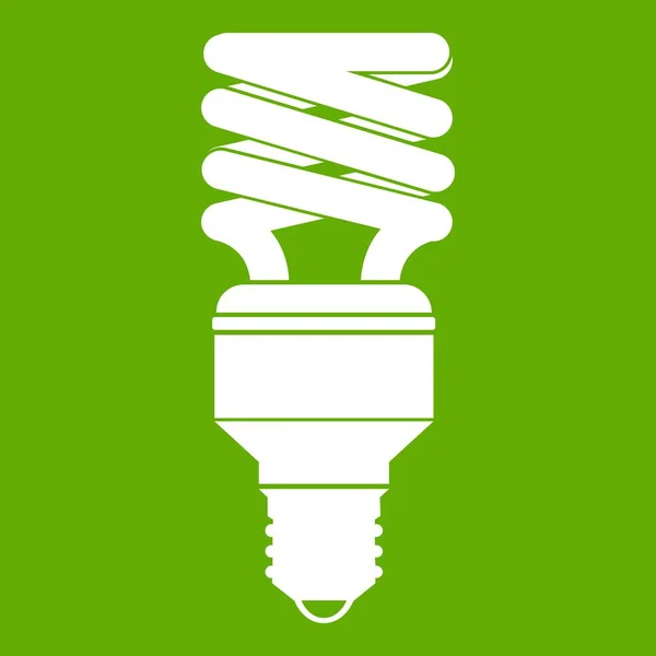 Energiesparlampe Symbol grün — Stockvektor