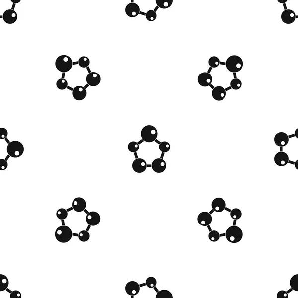 Modèle de molécules chimiques et physiques noir sans couture — Image vectorielle