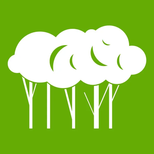Viele Bäume Symbol grün — Stockvektor