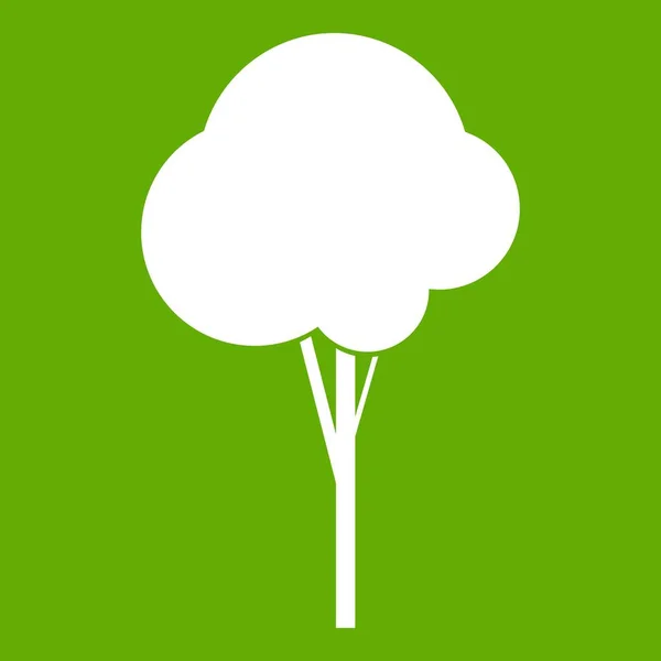 Flauschiger Baum Symbol grün — Stockvektor