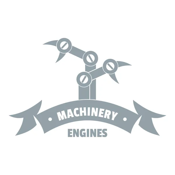 Логотип двигателя, простой серый стиль — стоковый вектор