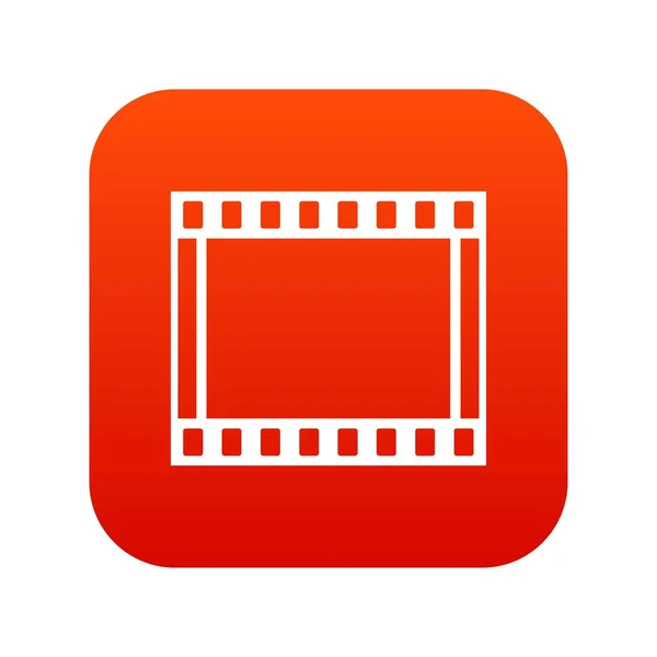 Film with frames movie icon digital red — Stock Vector