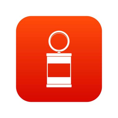 Çöp Kovası pedallı simgesi dijital kırmızı