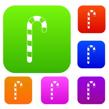 Şeker kamışı set renk koleksiyonu