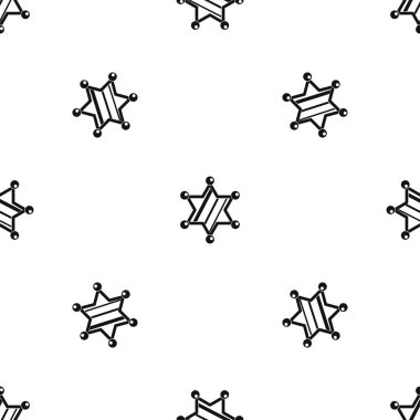 Şerif yıldız deseni sorunsuz siyah