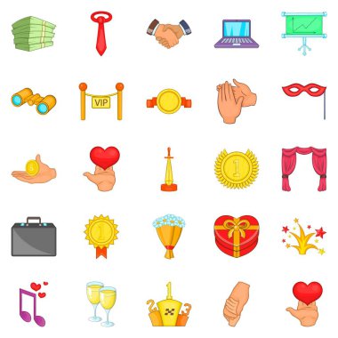 Şans Icons set, karikatür tarzı