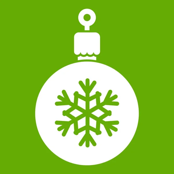 Bola para el icono del árbol de Navidad verde — Vector de stock