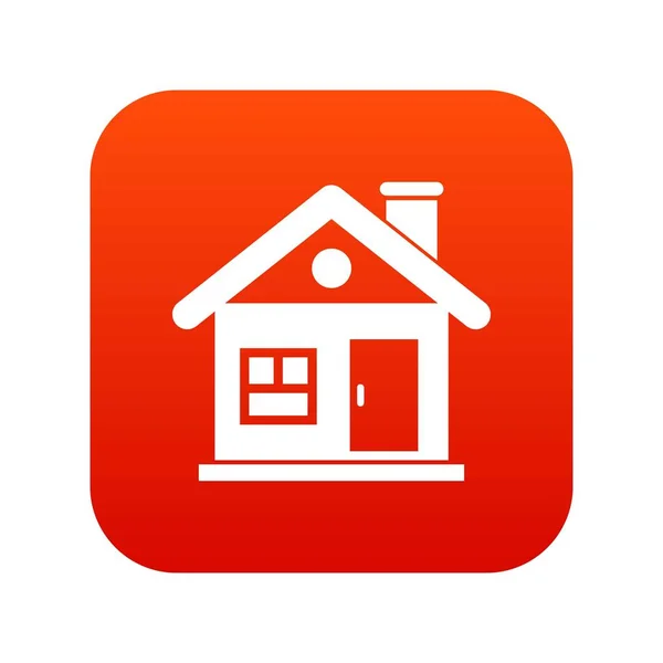 Haus-Ikone digital rot — Stockvektor