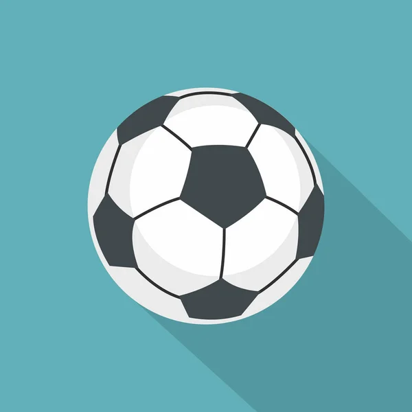 Εικονίδιο ποδόσφαιρο, επίπεδη στυλ — Διανυσματικό Αρχείο