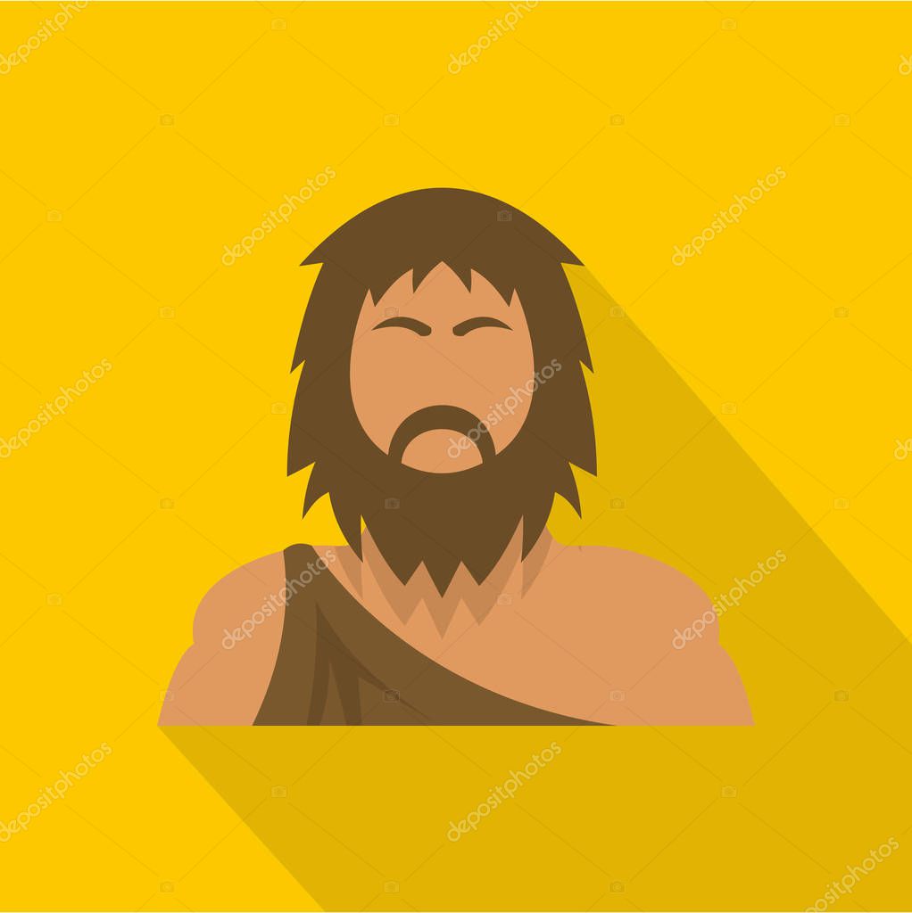 Neanderthal icon. Flat illustration of neanderthal vector icon for web