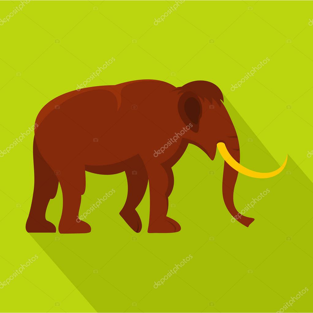 Mammoth icon. Flat illustration of mammoth vector icon for web