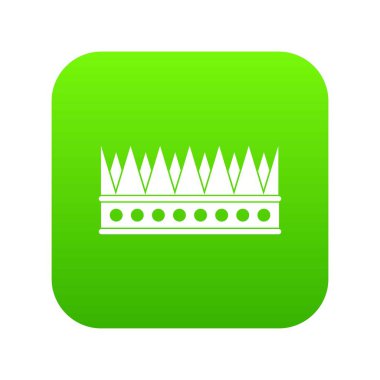 Regal taç simgesi dijital yeşil