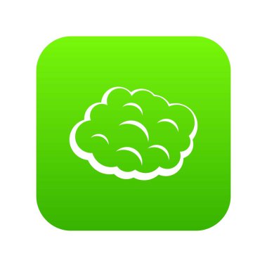 Yuvarlak bulut simgesi dijital yeşil