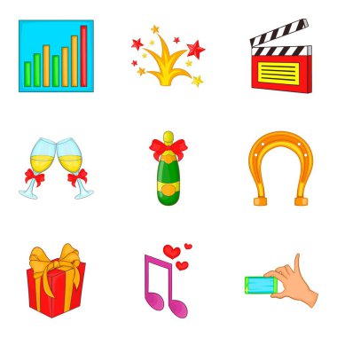 Simgeler sağlayarak, karikatür tarzı