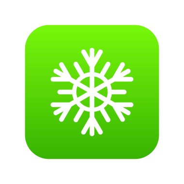 Kar tanesi simgesi dijital yeşil