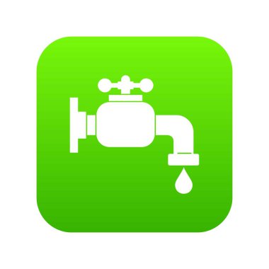 Su dokunun simgesi dijital yeşil