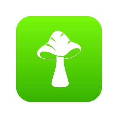 Büyük mantar simge dijital yeşil