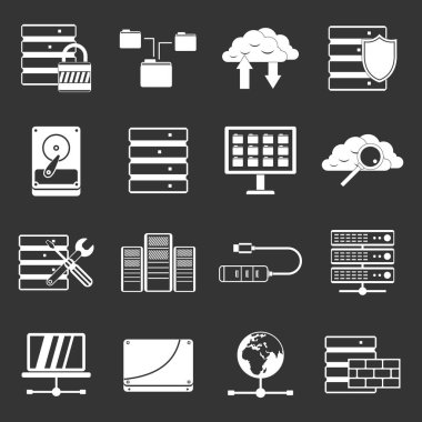 Gri vektör veritabanı Icons set