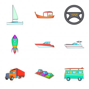 Otomatik Icons set, karikatür tarzı